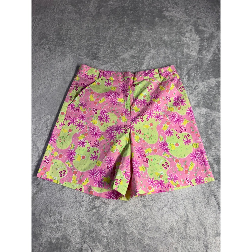 VINTAGE Lilly Pulitzer Pink Floral Tropical Print Womens Size 8 Preppy Summer